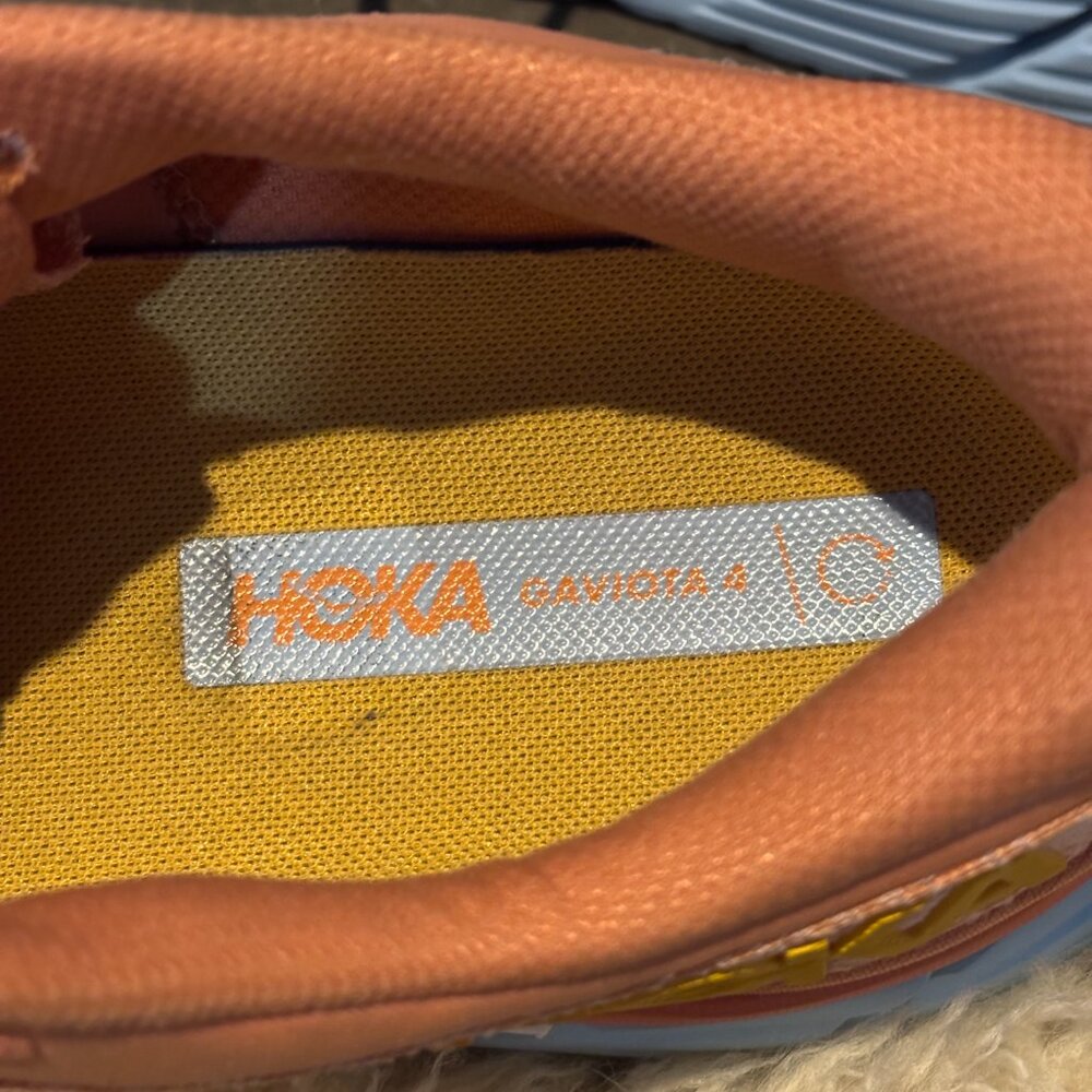 HOKA One One Gaviota 4 Women’s 12B Coral Orange Running Shoes Gorpcore Comfort - Picture 14 of 15